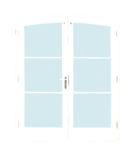 Arched French door 1