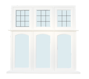 Triple Casement with arches and transom